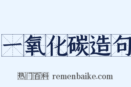 一氧化碳造句是什么意思的图片